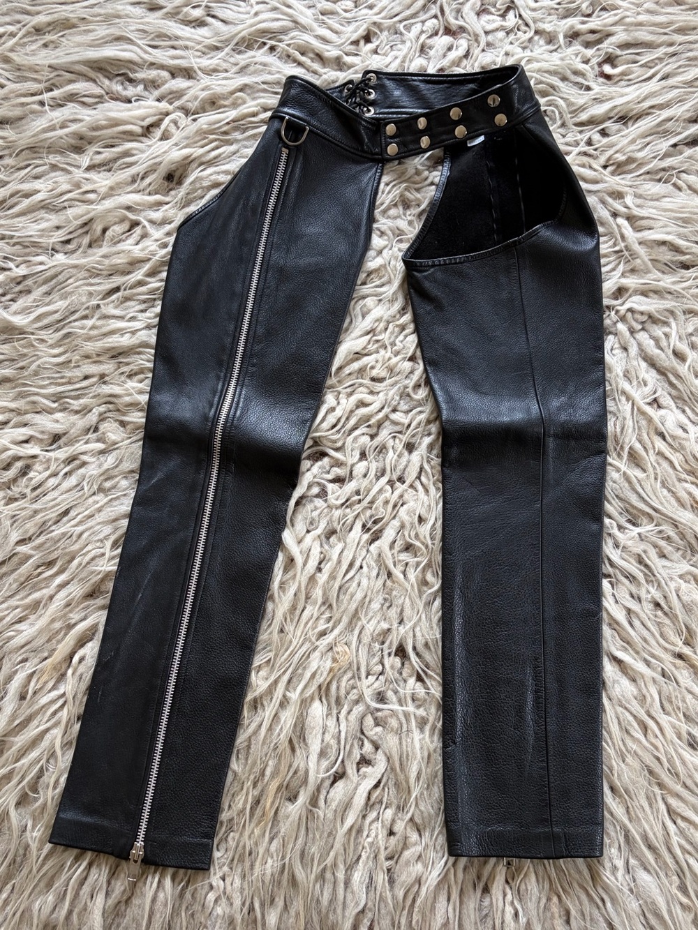 Northbound Leather Women’s Chaps with Studded Waist Small